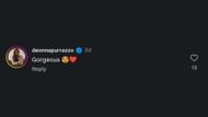 Purrazzo's comment under Chelsea Green's post (Image via Instagram)